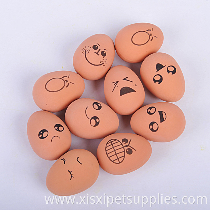 amazon hot selling Funny Cute Eggs Rubber Solid Elastic Ball Dog toy